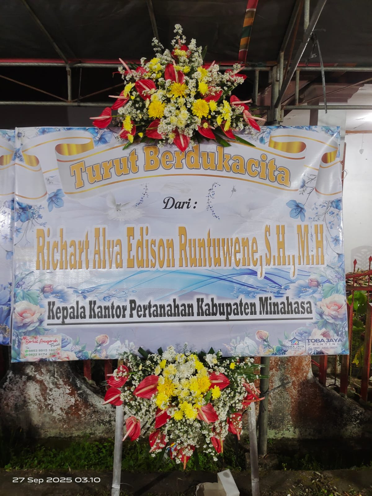 Bunga Papan Duka Cita Elegan YL-DC01