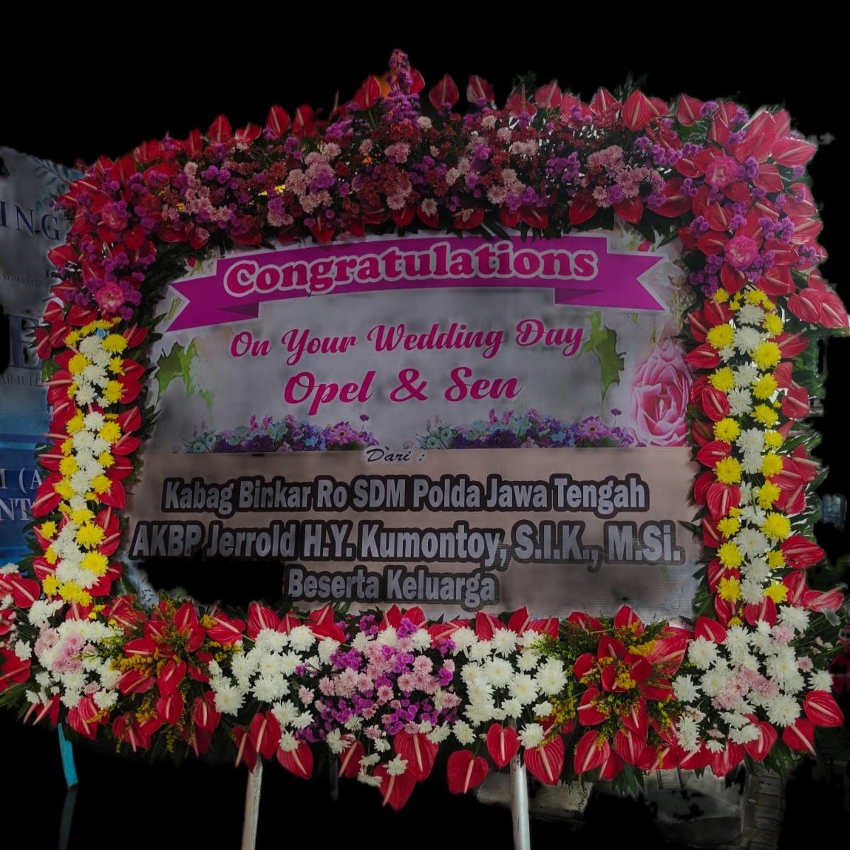 Bunga Papan Pernikahan Yolanda Florist Tomohon
