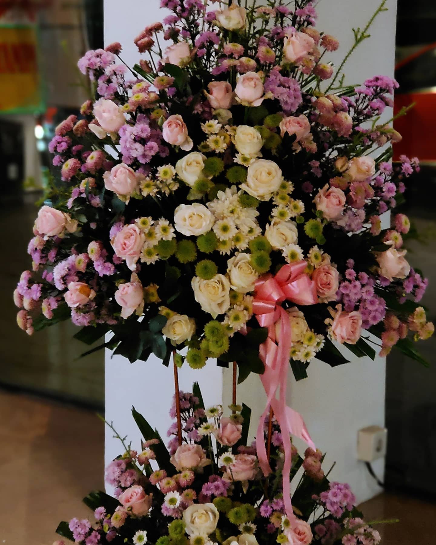 Standing Flower Duka Cita Pink Lilac – Premium - Gambar 4