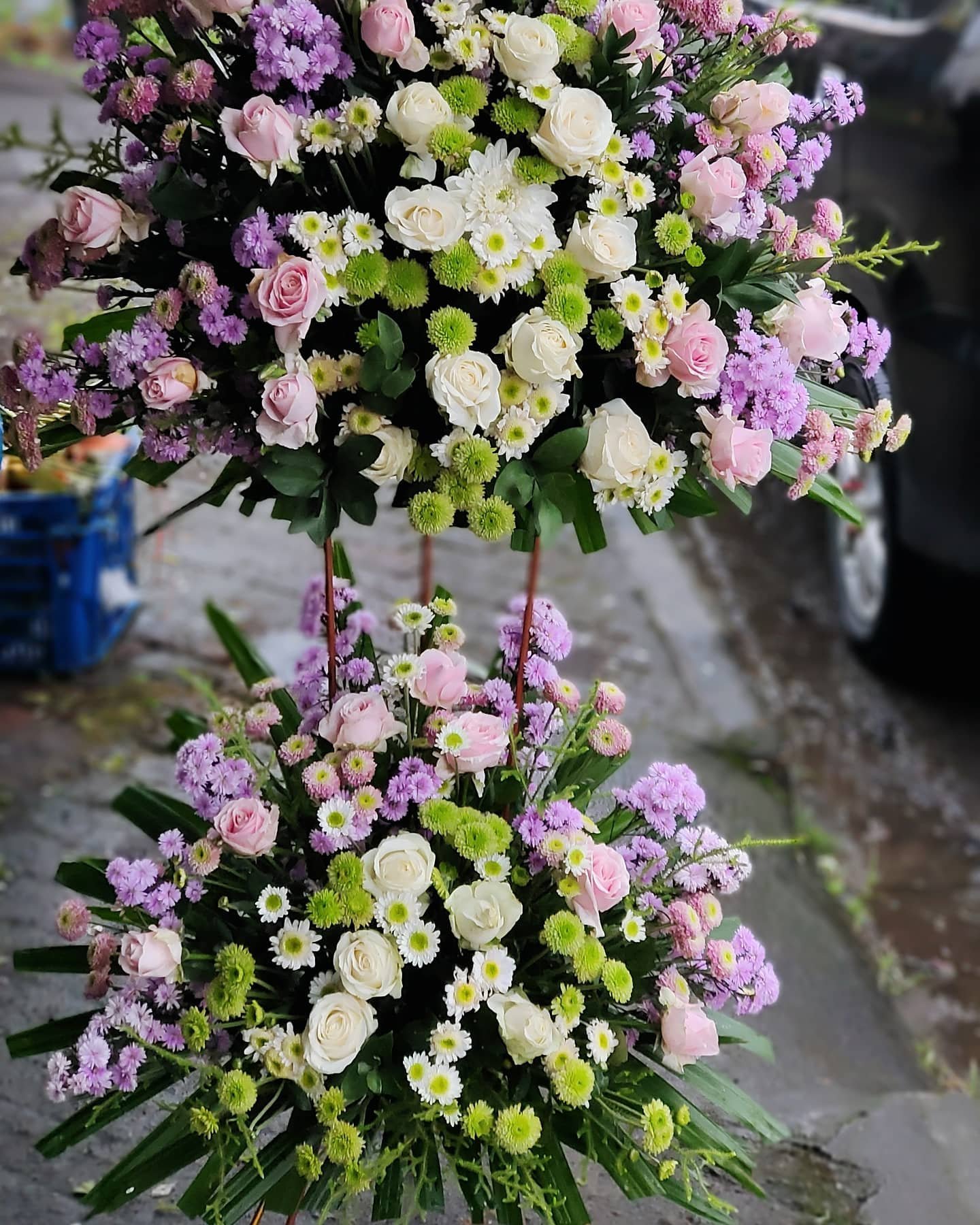 Standing Flower Duka Cita Pink Lilac – Premium - Gambar 2