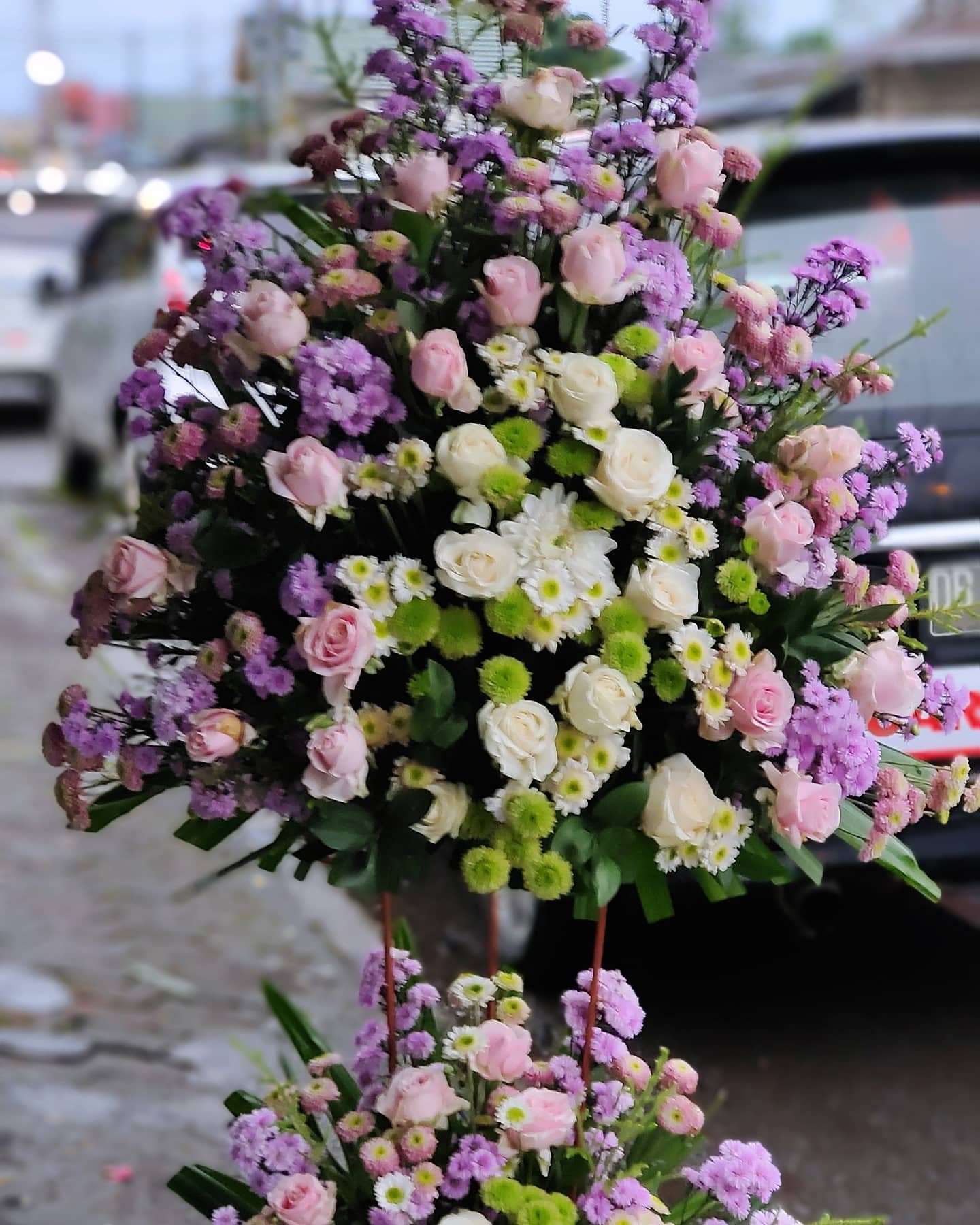 Standing Flower Duka Cita Pink Lilac – Premium - Gambar 3