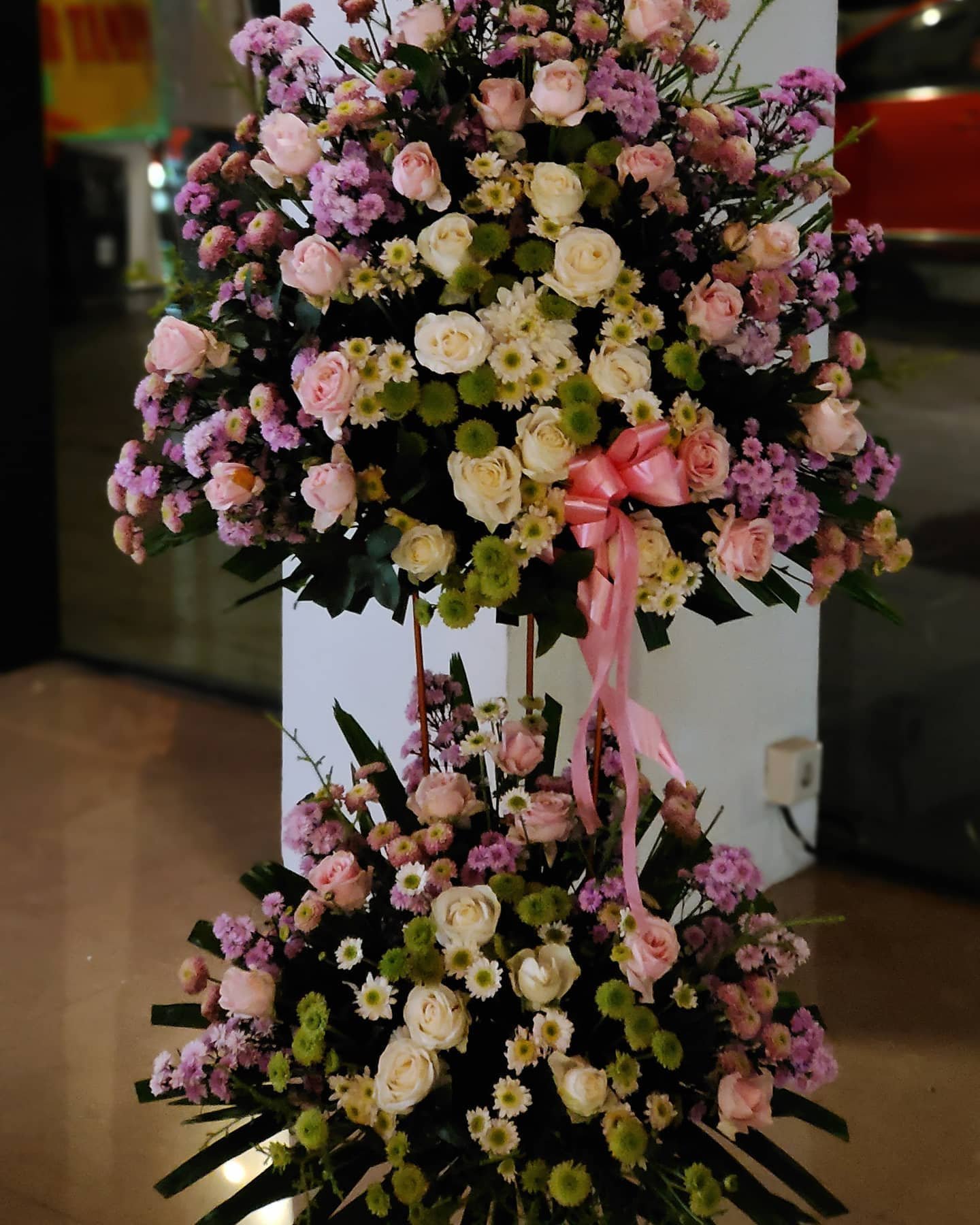 Standing Flower Duka Cita Pink Lilac – Premium - Gambar 5