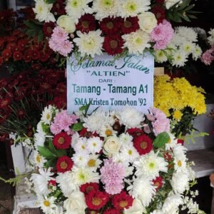 Krans Standing Flower Duka Cita Merah Putih Pink – Medium