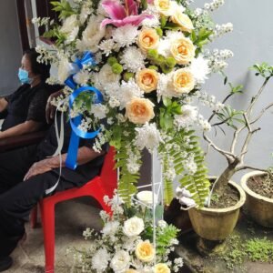 Standing Flower Duka Cita White Peach Lily – Premium