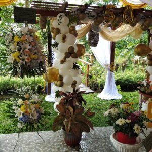 Paket Dekorasi Ulang Tahun Golden 50th – Premium