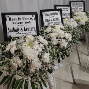 Standing Flower Duka Cita Putih Klasik – Medium